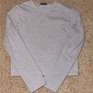 PrettyLittleThing Gray Long Sleeve Tee